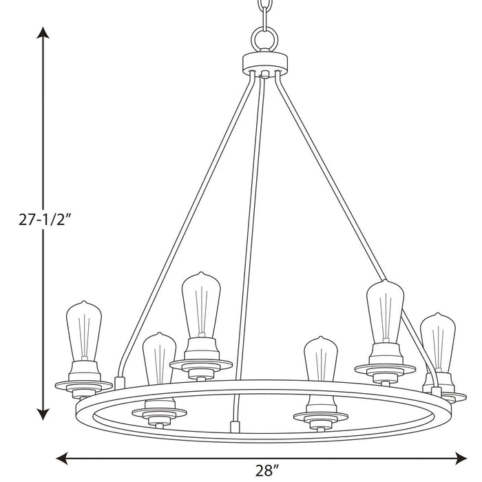 Progress Lighting Debut Collection Six-Light Chandelier (P400015-143)