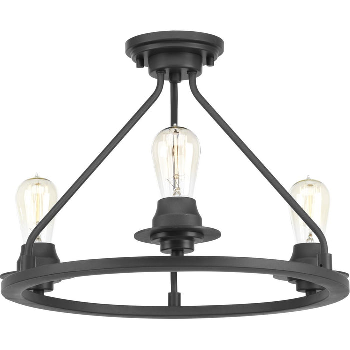 Progress Lighting Debut Collection Three-Light Semi-Flush Convertible (P350036-143)