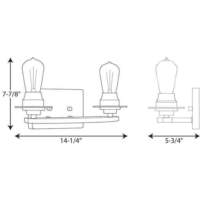 Progress Lighting Debut Collection Two-Light Bath And Vanity (P300009-009)