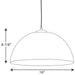 Progress Lighting Dome Collection One-Light LED Pendant 3000K (P5341-1630K9)