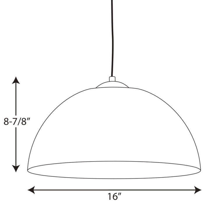 Progress Lighting Dome Collection One-Light LED Pendant 3000K (P5341-3030K9)