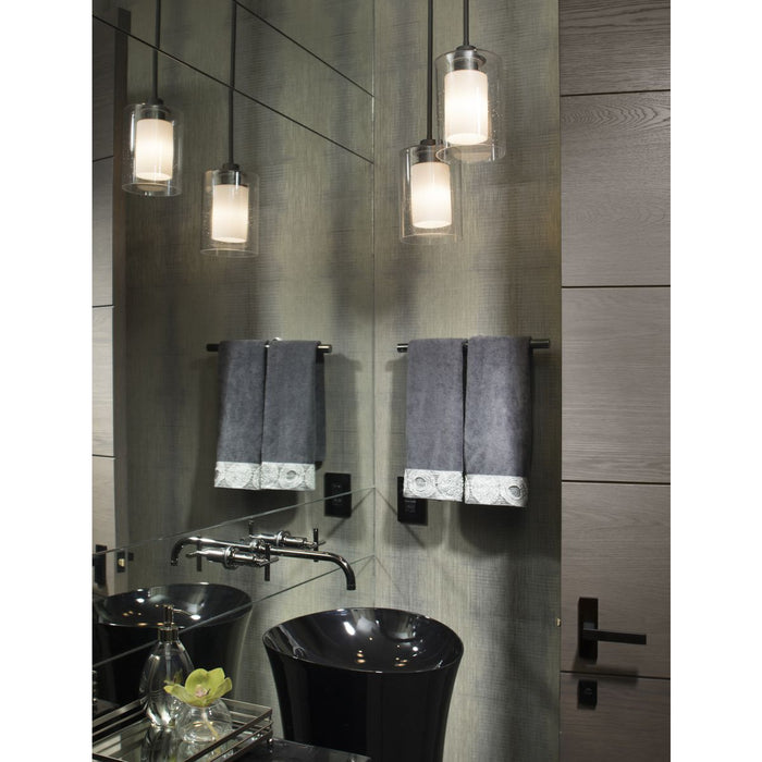 Progress Lighting Double Glass Collection One-Light Mini-Pendant (P500018-015)