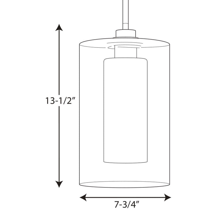 Progress Lighting Double Glass Collection One-Light Pendant (P500019-015)