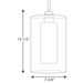 Progress Lighting Double Glass Collection One-Light Pendant (P500019-015)
