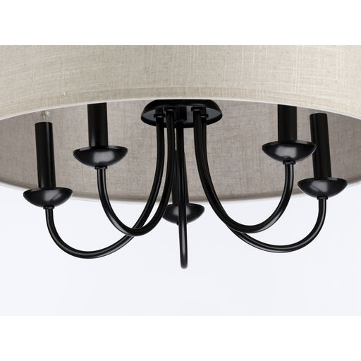Progress Lighting Drum Shade Five-Light Chandelier (P400193-031)