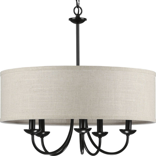 Progress Lighting Drum Shade Five-Light Chandelier (P400193-031)