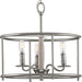 Progress Lighting Durrell Collection Brushed Nickel Semi-Flush Convertible (P350150-009)