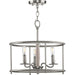 Progress Lighting Durrell Collection Brushed Nickel Semi-Flush Convertible (P350150-009)