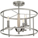 Progress Lighting Durrell Collection Brushed Nickel Semi-Flush Convertible (P350150-009)