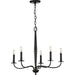Progress Lighting Durrell Collection Five-Light Black Chandelier (P400199-031)