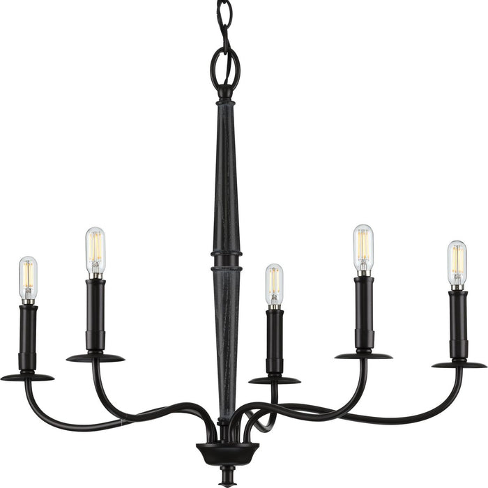 Progress Lighting Durrell Collection Five-Light Black Chandelier (P400199-031)