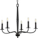 Progress Lighting Durrell Collection Five-Light Black Chandelier (P400199-031)