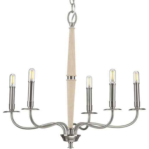 Progress Lighting Durrell Collection Five-Light Brushed Nickel Chandelier (P400199-009)