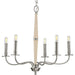 Progress Lighting Durrell Collection Five-Light Brushed Nickel Chandelier (P400199-009)