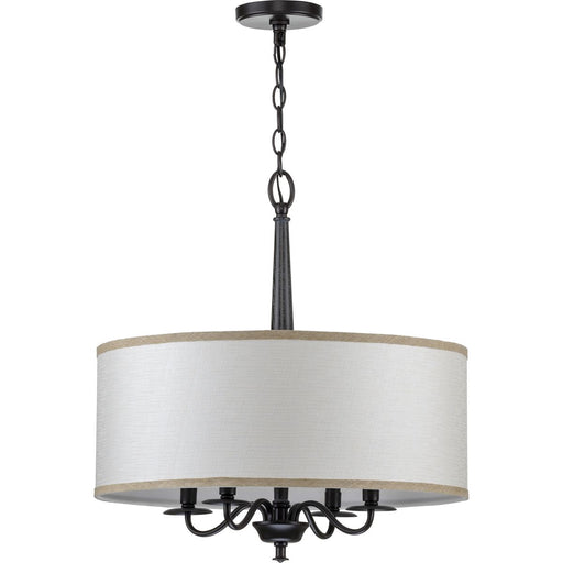 Progress Lighting Durrell Collection Four-Light Black Chandelier (P400218-031)