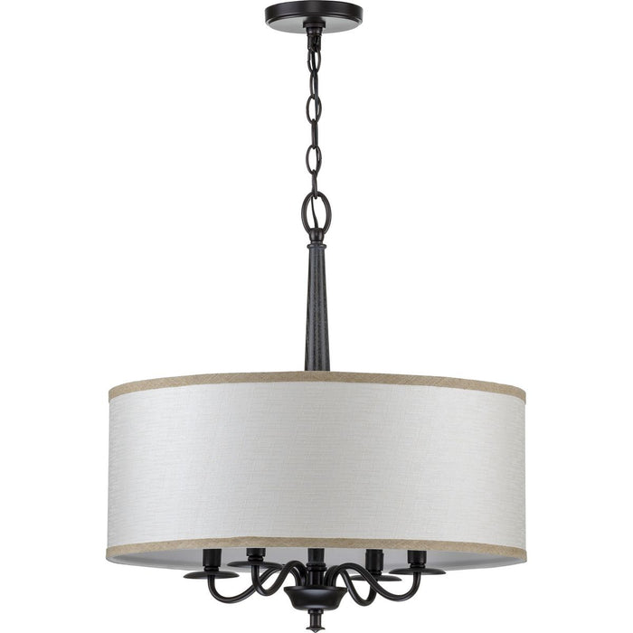 Progress Lighting Durrell Collection Four-Light Black Chandelier (P400218-031)
