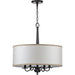 Progress Lighting Durrell Collection Four-Light Black Chandelier (P400218-031)