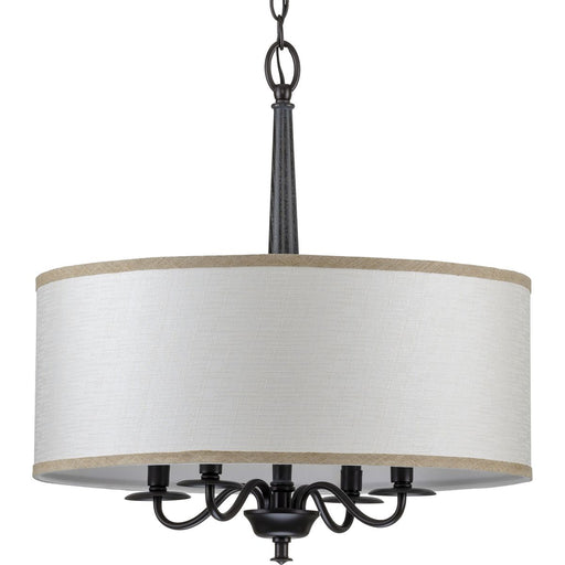Progress Lighting Durrell Collection Four-Light Black Chandelier (P400218-031)