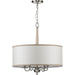 Progress Lighting Durrell Collection Four-Light Brushed Nickel Chandelier (P400218-009)