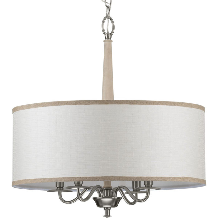 Progress Lighting Durrell Collection Four-Light Brushed Nickel Chandelier (P400218-009)