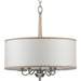 Progress Lighting Durrell Collection Four-Light Brushed Nickel Chandelier (P400218-009)