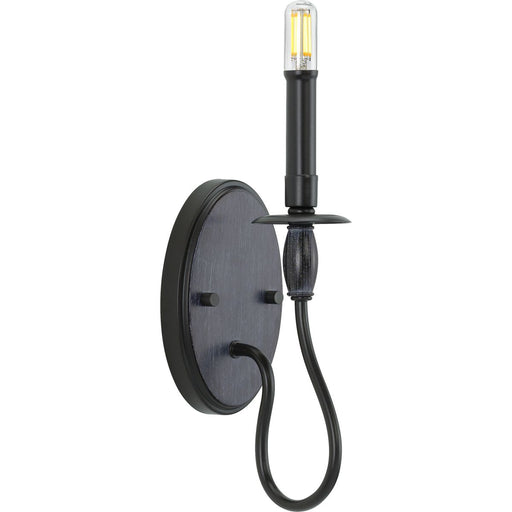 Progress Lighting Durrell Collection One-Light Black Wall Bracket (P710074-031)