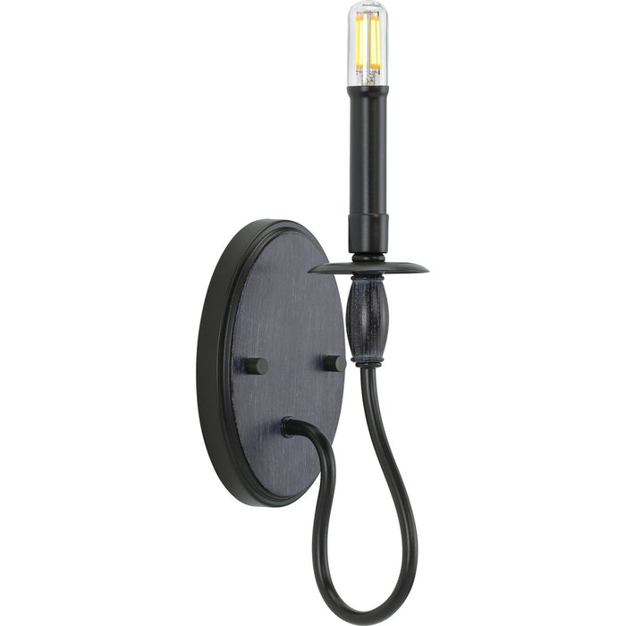 Progress Lighting Durrell Collection One-Light Black Wall Bracket (P710074-031)