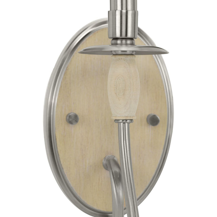 Progress Lighting Durrell Collection One-Light Brushed Nickel Wall Bracket (P710074-009)