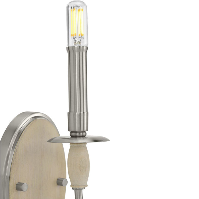 Progress Lighting Durrell Collection One-Light Brushed Nickel Wall Bracket (P710074-009)