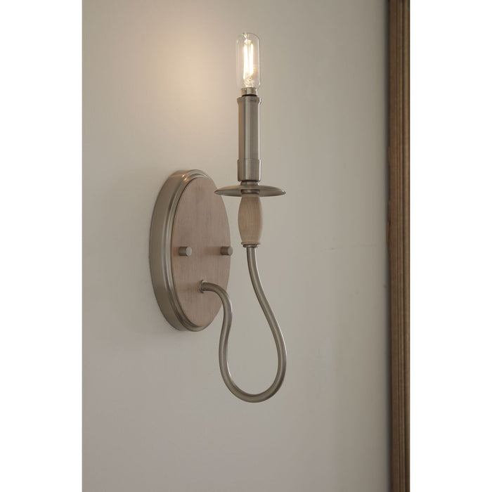 Progress Lighting Durrell Collection One-Light Brushed Nickel Wall Bracket (P710074-009)