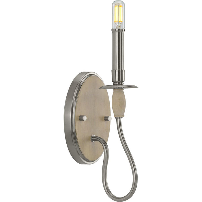 Progress Lighting Durrell Collection One-Light Brushed Nickel Wall Bracket (P710074-009)