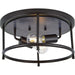 Progress Lighting Durrell Collection Two-Light Black 13 Inch Flush Mount (P350151-031)