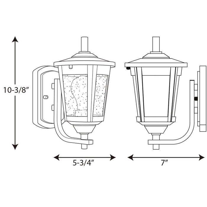 Progress Lighting East Haven Collection One-Light Small Wall Lantern (P6073-20)