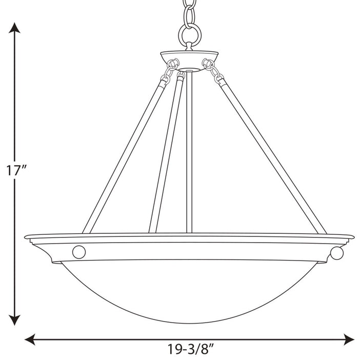 Progress Lighting Eclipse Collection Three-Light 19-3/8 Inch Pendant (P3573-09)