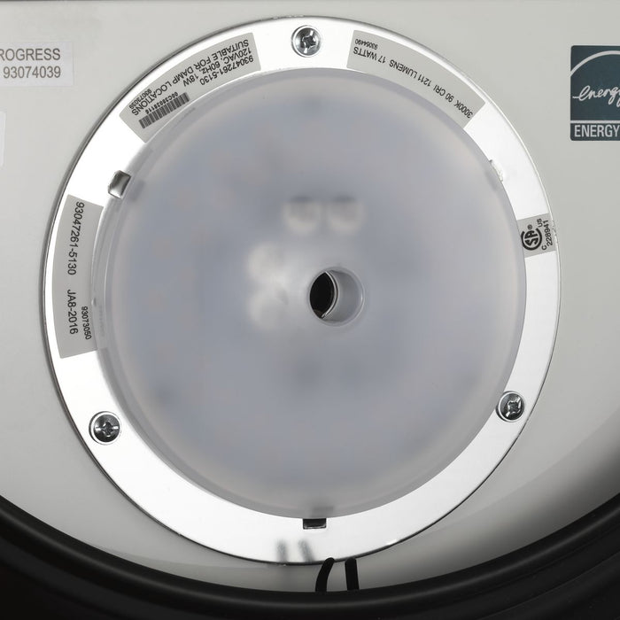 Progress Lighting Eclipse LED Collection Brushed Nickel One-Light LED Wall Sconce 3000K (P710090-009-30)