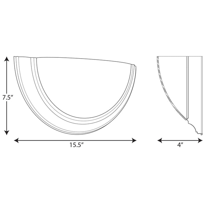 Progress Lighting Eclipse LED Collection Brushed Nickel One-Light LED Wall Sconce 3000K (P710090-009-30)