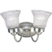 Progress Lighting Economy Fluted Glass Two-Light Bath And Vanity (P3288-09)