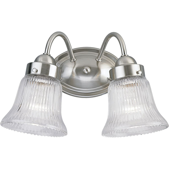 Progress Lighting Economy Fluted Glass Two-Light Bath And Vanity (P3288-09)