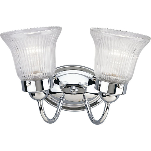 Progress Lighting Economy Fluted Glass Two-Light Bath And Vanity (P3288-15)