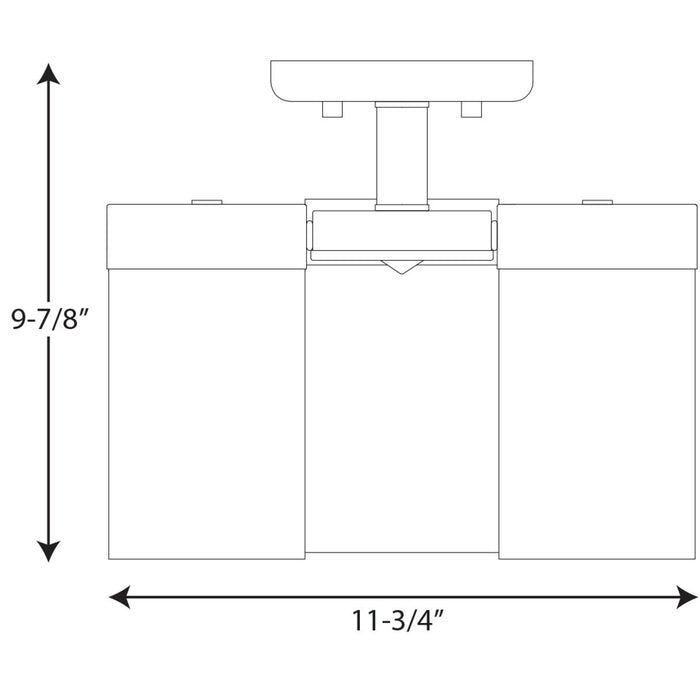 Progress Lighting Elevate Collection Three-Light 11-3/4 Inch Flush Mount (P350040-015)