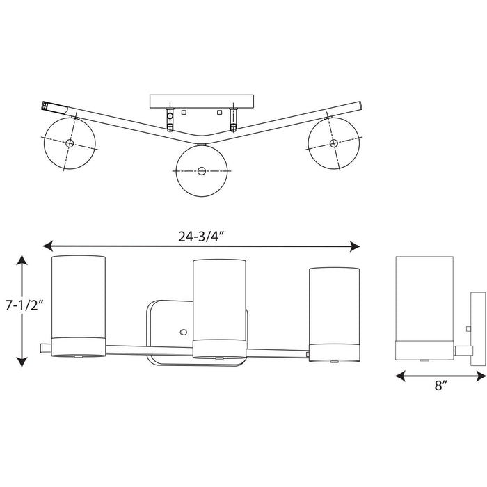 Progress Lighting Elevate Collection Three-Light Bath And Vanity (P300022-031)
