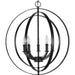 Progress Lighting Equinox Collection Black Five-Light Sphere Pendant (P3841-31)