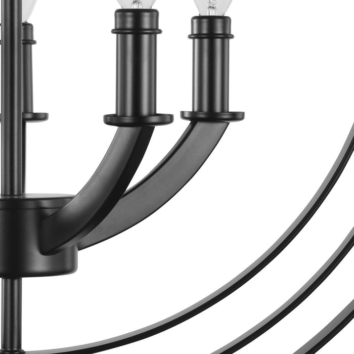 Progress Lighting Equinox Collection Black Five-Light Sphere Pendant (P3841-31)