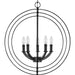 Progress Lighting Equinox Collection Black Five-Light Sphere Pendant (P3841-31)