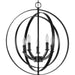 Progress Lighting Equinox Collection Black Five-Light Sphere Pendant (P3841-31)