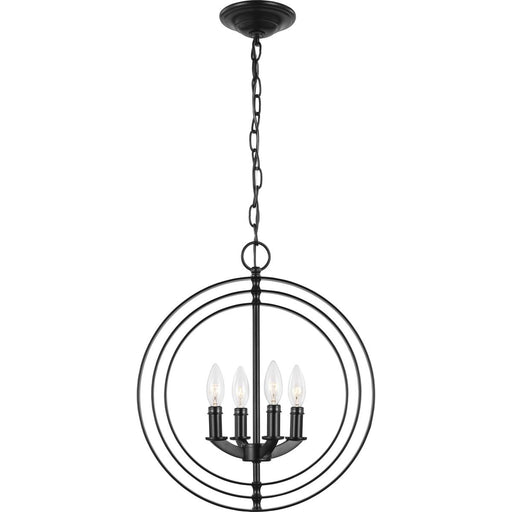 Progress Lighting Equinox Collection Black Four-Light Sphere Pendant (P3827-31)