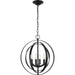 Progress Lighting Equinox Collection Black Four-Light Sphere Pendant (P3827-31)