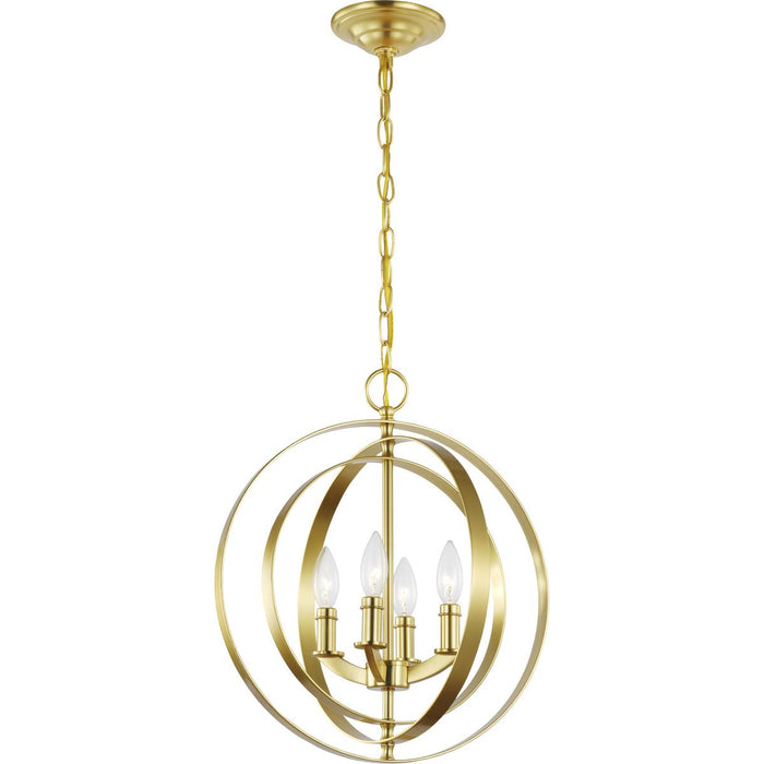Progress Lighting Equinox Collection Black Four-Light Sphere Pendant (P3827-31)