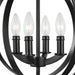 Progress Lighting Equinox Collection Black Four-Light Sphere Pendant (P3827-31)