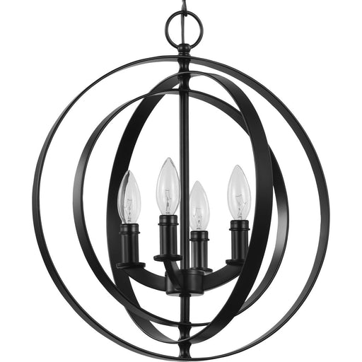 Progress Lighting Equinox Collection Black Four-Light Sphere Pendant (P3827-31)